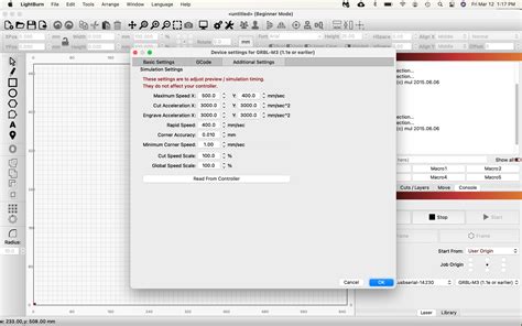 lightburn laser settings 3000mw